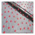 Factory price Heart-shaped pattern sanded flocked fabric